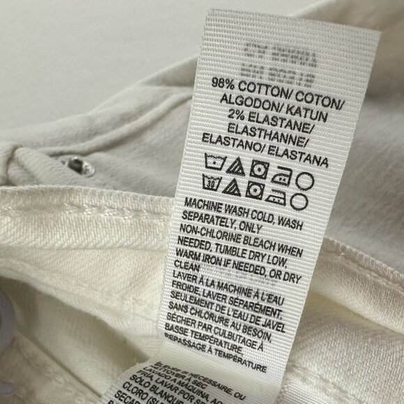 Lucky Brand Handcrafted Sweet Straight Jeans 4/27 Mid-Rise Stretch Denim White - Picture 11 of 13